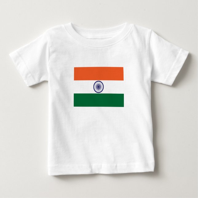 Camiseta De Bebé Bandera de la India (Anverso)