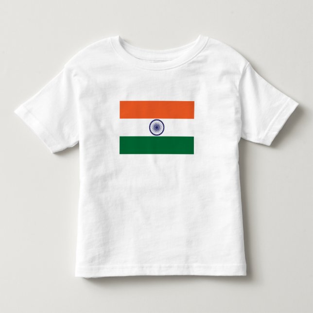Camiseta De Bebé Bandera de la India (Anverso)