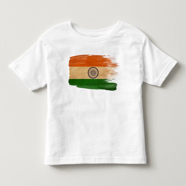 Camiseta De Bebé Bandera de la India (Anverso)