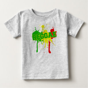 Camiseta De Bebé bandera de la pintada del reggae del rasta