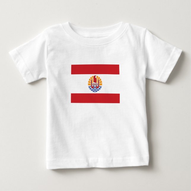 Camiseta De Bebé Bandera de la Polinesia Francesa (Anverso)