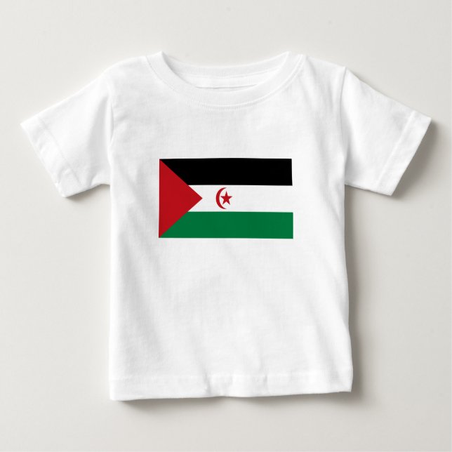 Camiseta De Bebé Bandera de la República Árabe Saharaui Democrática (Anverso)