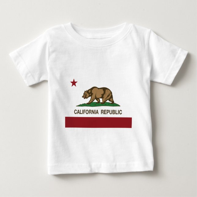 Camiseta De Bebé Bandera de la república de California (Anverso)