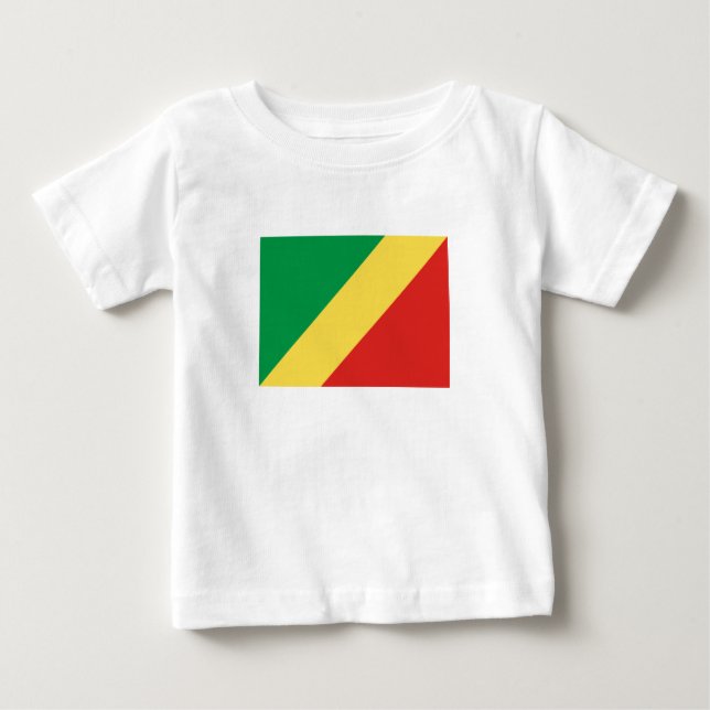 Camiseta De Bebé Bandera de la República del Congo (Anverso)