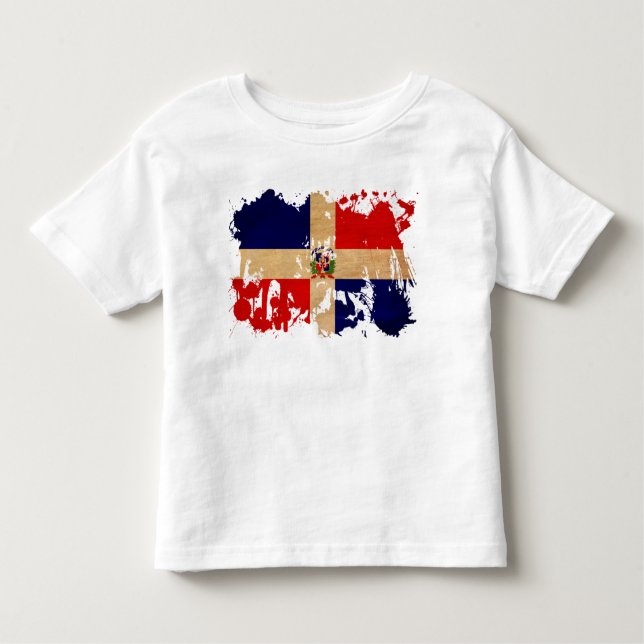 Camiseta De Bebé Bandera de la República Dominicana (Anverso)