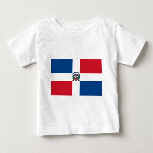 Camiseta De Bebé Bandera de la República Dominicana (Anverso)
