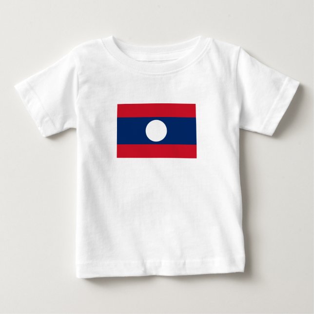 Camiseta De Bebé Bandera de Laos (Anverso)