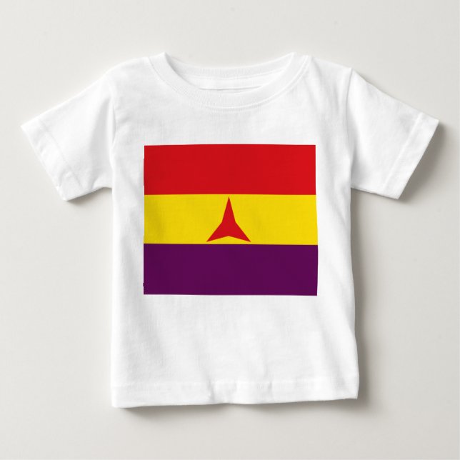Camiseta De Bebé Bandera de las Brigadas Internacionales (Guerra Ci (Anverso)
