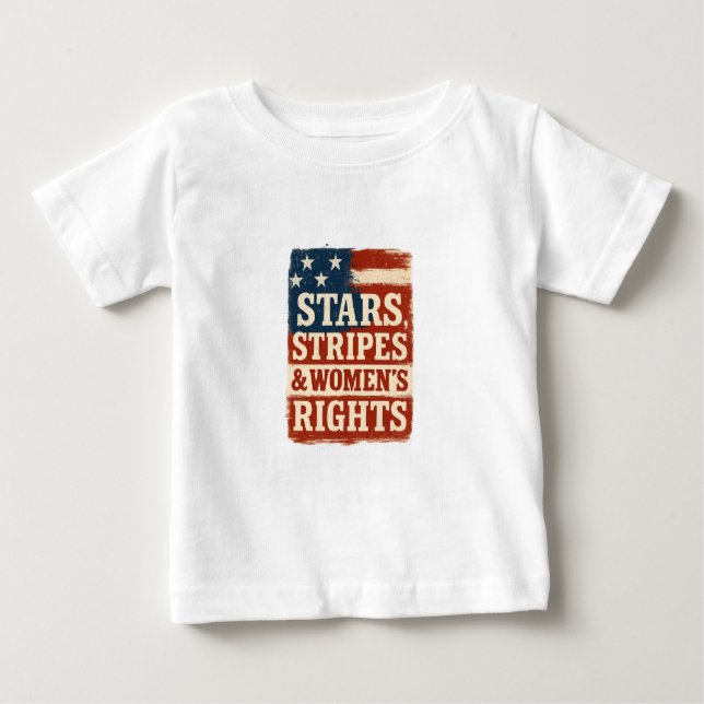 Camiseta De Bebé Bandera de las estrellas, las franjas y los derech (Anverso)
