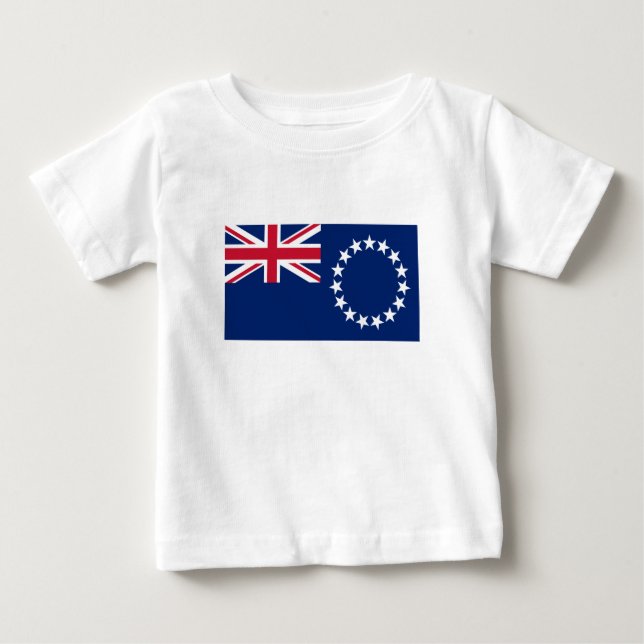 Camiseta De Bebé Bandera de las Islas Cook (Anverso)