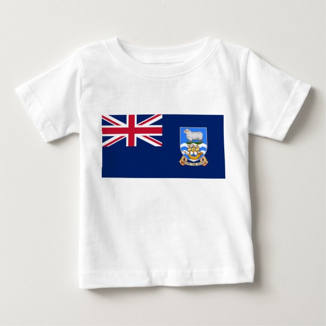 Camiseta De Bebé Bandera de las Islas Falkland (Territorio Británic (Anverso)