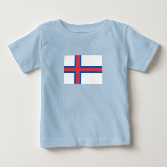 Camiseta De Bebé Bandera de las Islas Feroe (Anverso)