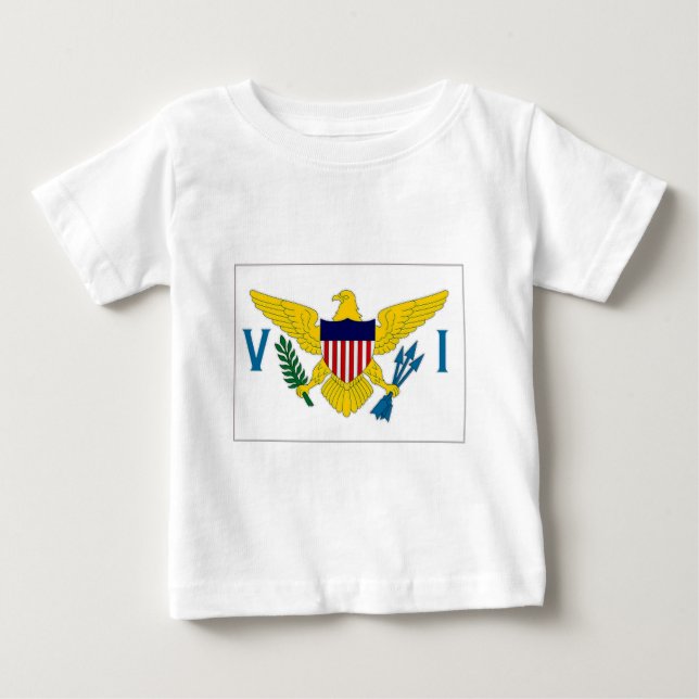 Camiseta De Bebé Bandera de las Islas Vírgenes (Anverso)