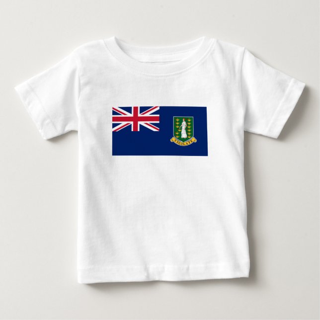 Camiseta De Bebé Bandera de las Islas Vírgenes Británicas (Anverso)