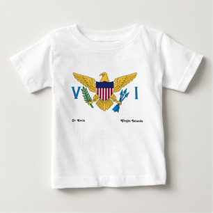 Camiseta De Bebé Bandera de las Islas Vírgenes de Estados Unidos S