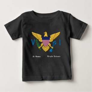 Camiseta De Bebé Bandera de las Islas Vírgenes de Estados Unidos St