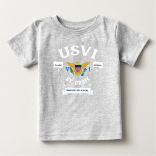 Camiseta De Bebé Bandera de las Islas Vírgenes de los Estados Unid