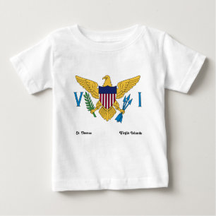 Camiseta De Bebé Bandera de las Islas Vírgenes de los Estados Unido