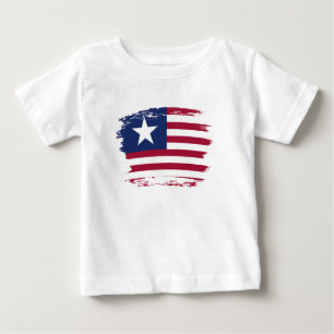 Camiseta De Bebé Bandera de Liberia