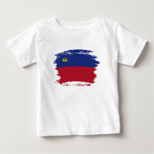Camiseta De Bebé Bandera de Liechtenstein