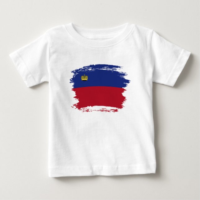 Camiseta De Bebé Bandera de Liechtenstein (Anverso)