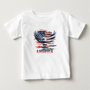 Camiseta De Bebé Bandera de los Estados Unidos. América
