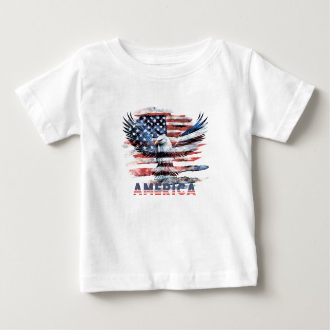 Camiseta De Bebé Bandera de los Estados Unidos. América (Anverso)