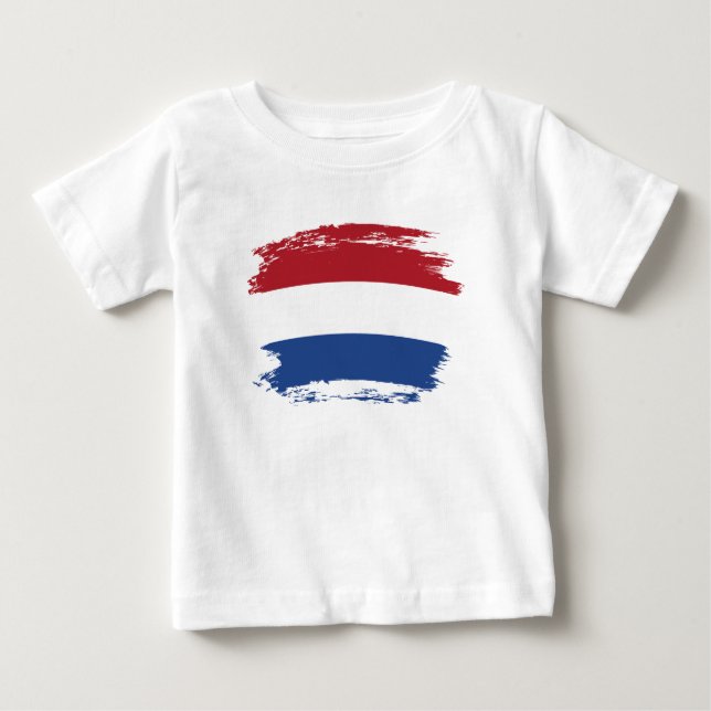 Camiseta De Bebé Bandera de los Países Bajos (Anverso)