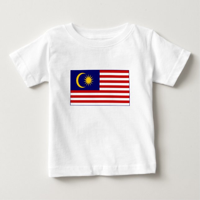 Camiseta De Bebé Bandera de Malasia (Anverso)
