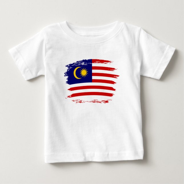 Camiseta De Bebé Bandera de Malasia (Anverso)