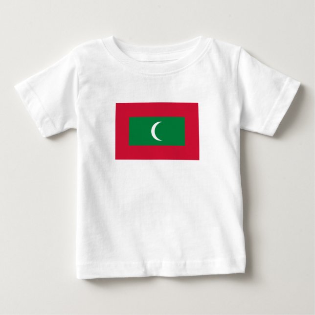 Camiseta De Bebé Bandera de Maldivas (Anverso)