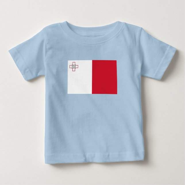 Camiseta De Bebé Bandera de Malta (Anverso)