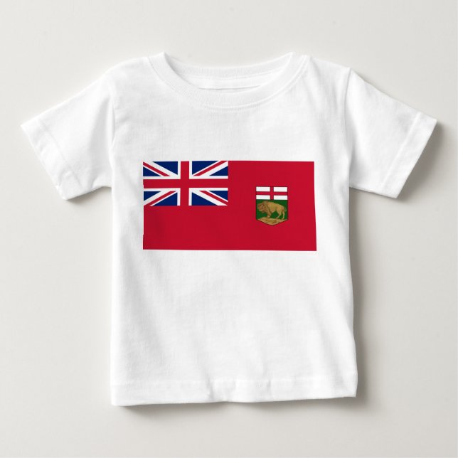 Camiseta De Bebé Bandera de Manitoba (Anverso)