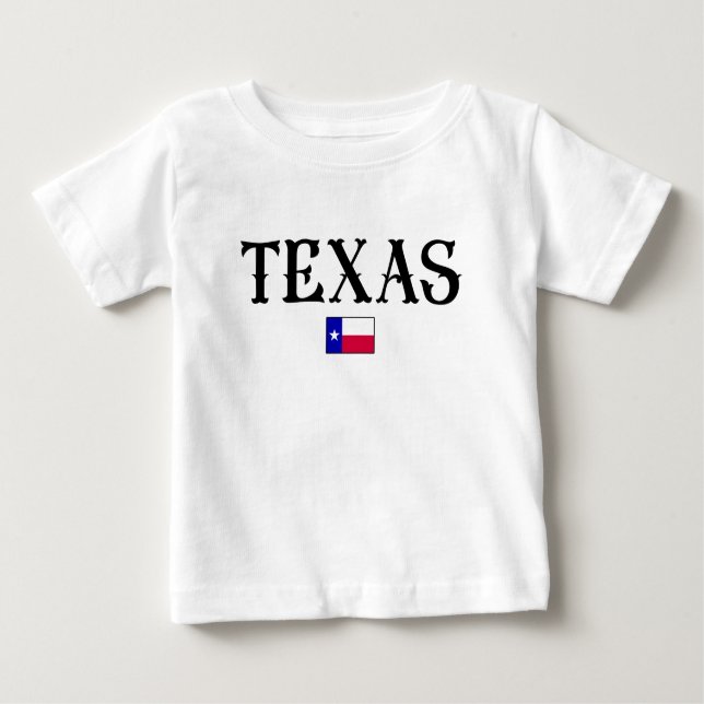 Camiseta De Bebé Bandera de mapa del estado de Texas USA (Anverso)