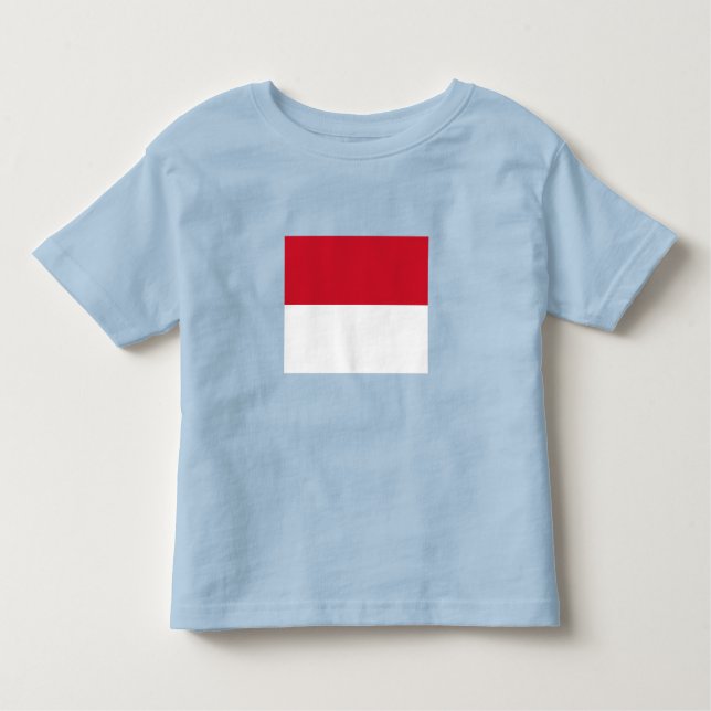 Camiseta De Bebé Bandera de Mónaco (Anverso)