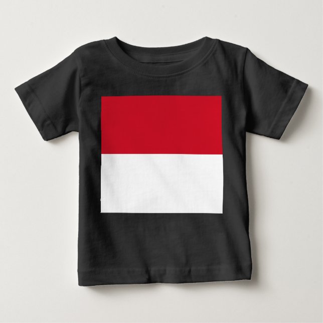 Camiseta De Bebé Bandera de Mónaco (Anverso)