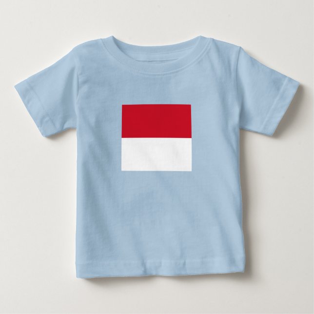 Camiseta De Bebé Bandera de Mónaco (Anverso)