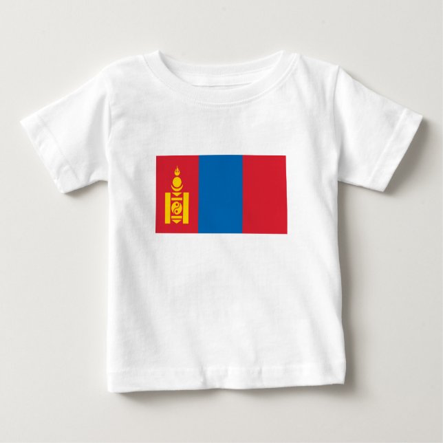 Camiseta De Bebé Bandera de Mongolia (Anverso)