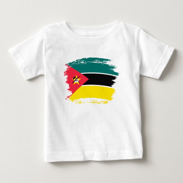 Camiseta De Bebé Bandera de Mozambique (Anverso)