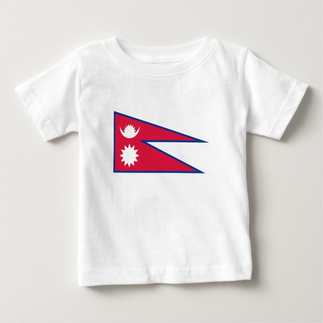 Camiseta De Bebé Bandera de Nepal (Anverso)