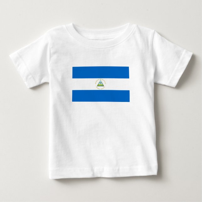 Camiseta De Bebé Bandera de Nicaragua (Anverso)