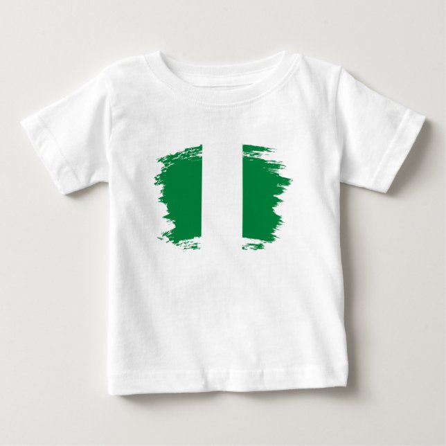 Camiseta De Bebé Bandera de Nigeria (Anverso)