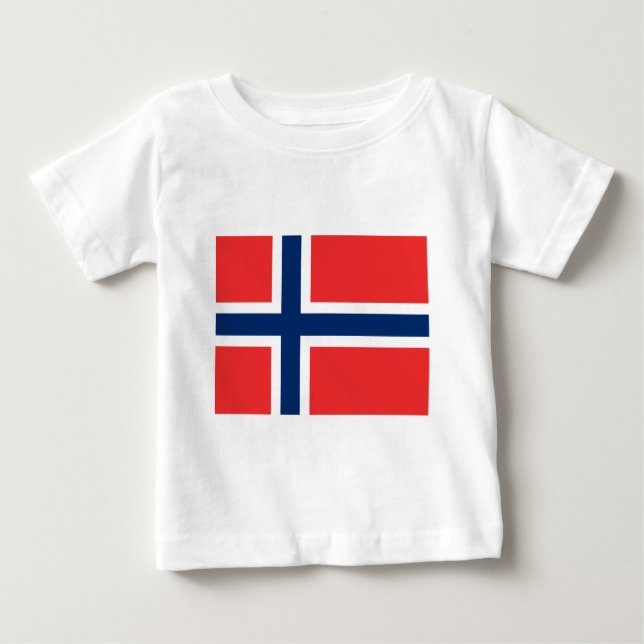 Camiseta De Bebé Bandera de Noruega (Anverso)