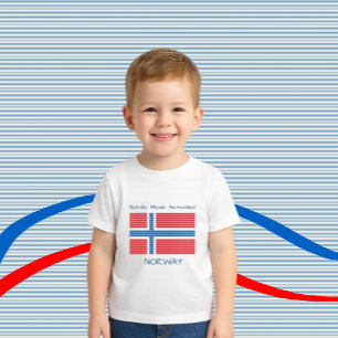Camiseta De Bebé Bandera de Noruega