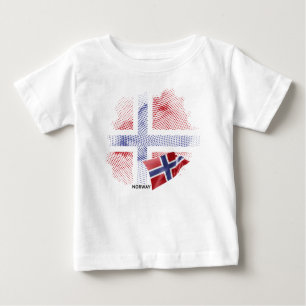 Camiseta De Bebé bandera de Noruega