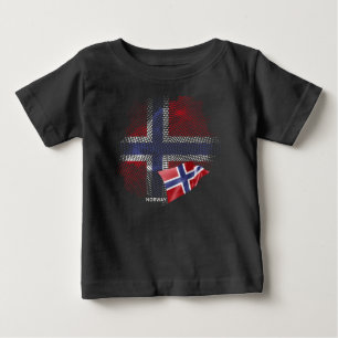 Camiseta De Bebé bandera de Noruega