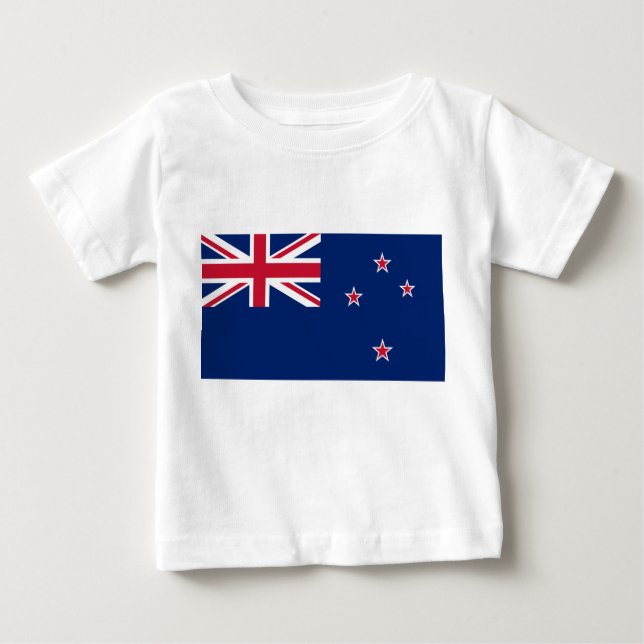 Camiseta De Bebé Bandera de Nueva Zelanda (NZ) (Anverso)