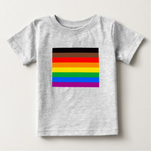 Camiseta De Bebé Bandera de Orgullo LGBTQ (8 Franjas)