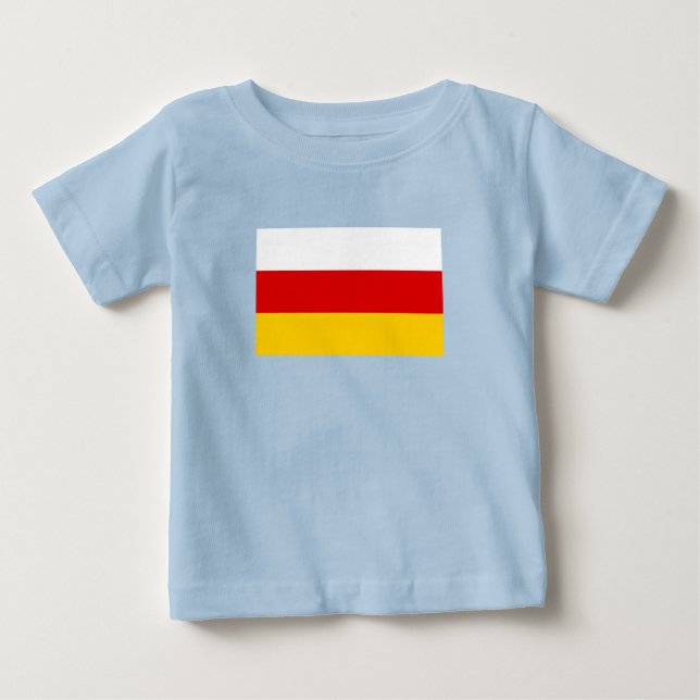 Camiseta De Bebé Bandera de Osetia del Sur (Anverso)