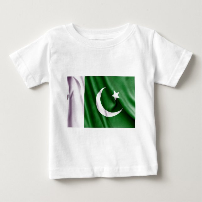 Camiseta De Bebé Bandera de Pakistán (Anverso)